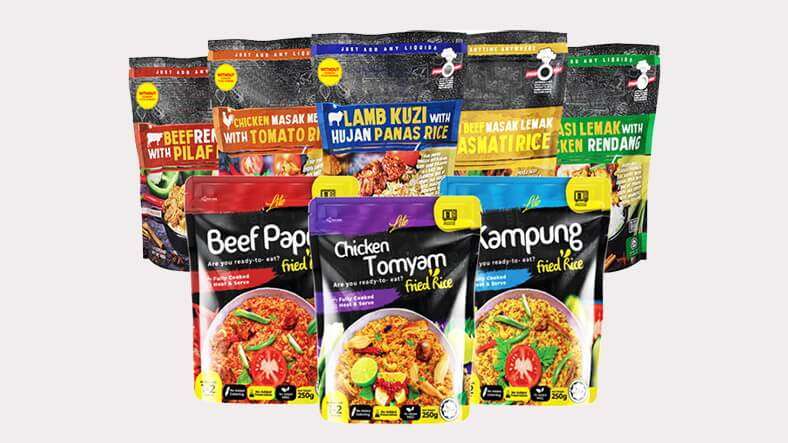 ready to eat meal in bags